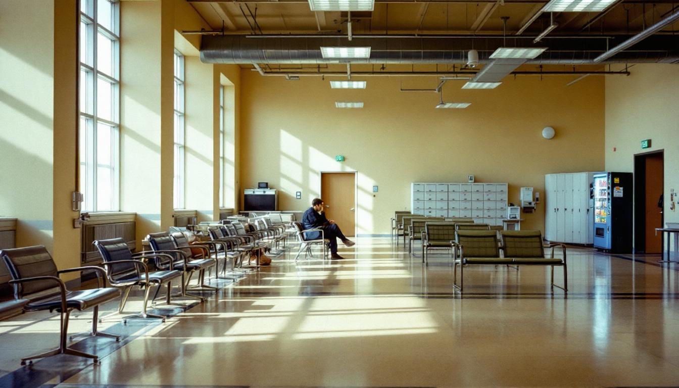 Visitation facilities and waiting area at Graceville Correctional Facility