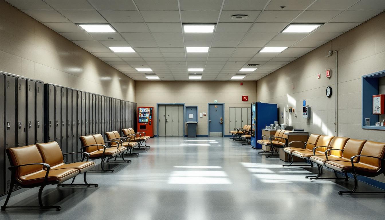 Visitation facilities and waiting area at Federal Correctional Institution
