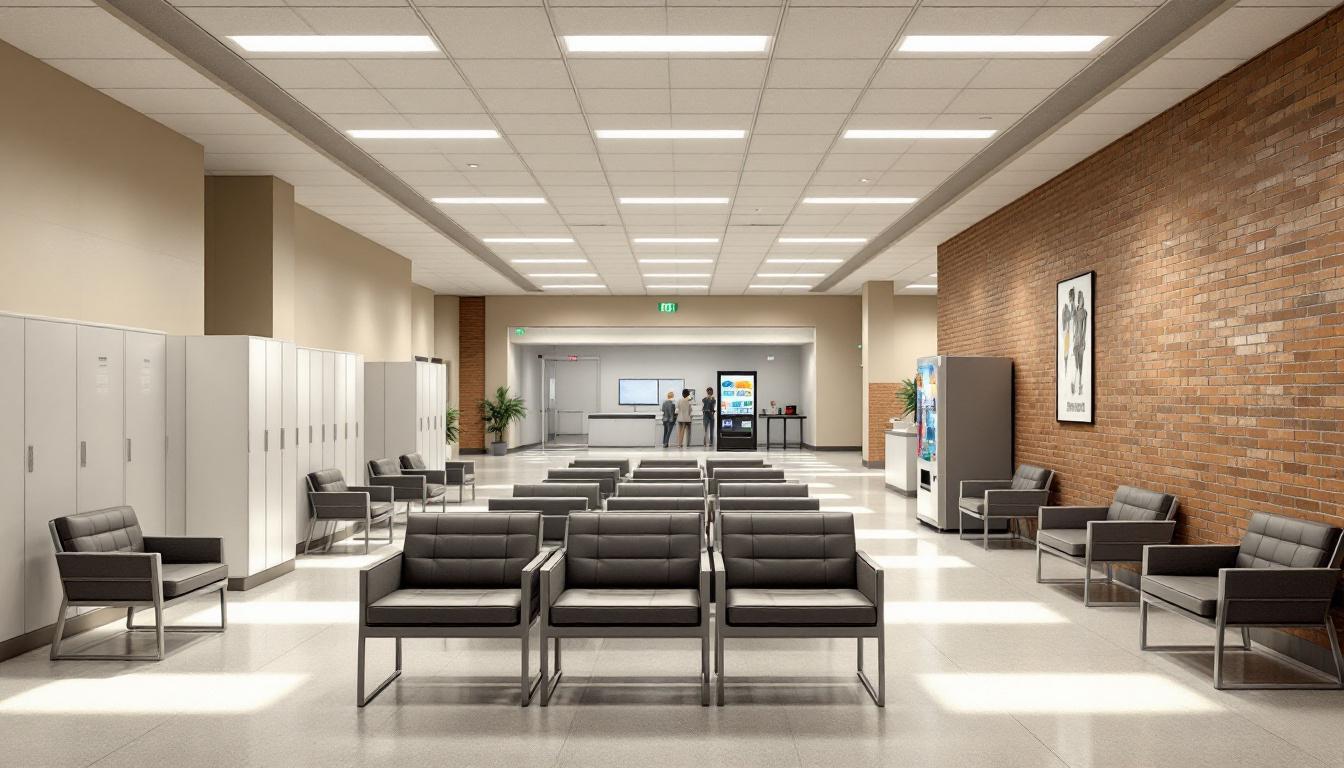 Visitation facilities and waiting area at South Florida Reception Center