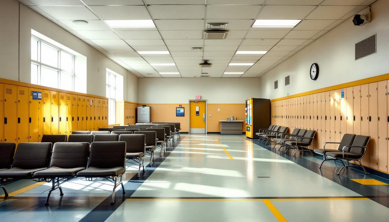 Visitation facilities and waiting area at Martin Correctional Institution
