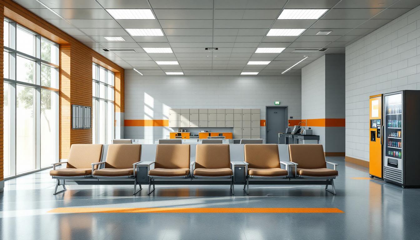 Visitation facilities and waiting area at Calhoun County Jail