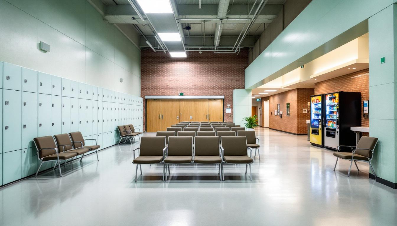 Visitation facilities and waiting area at Broward Transitional Center