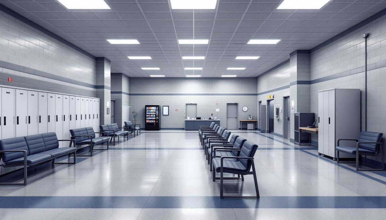 Visitation facilities and waiting area at Lowell C.I. Annex