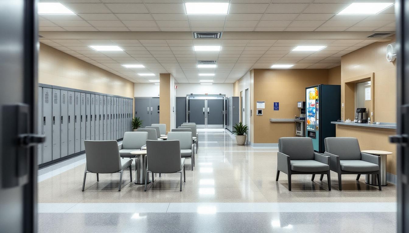 Visitation facilities and waiting area at Franklin County Jail Facility
