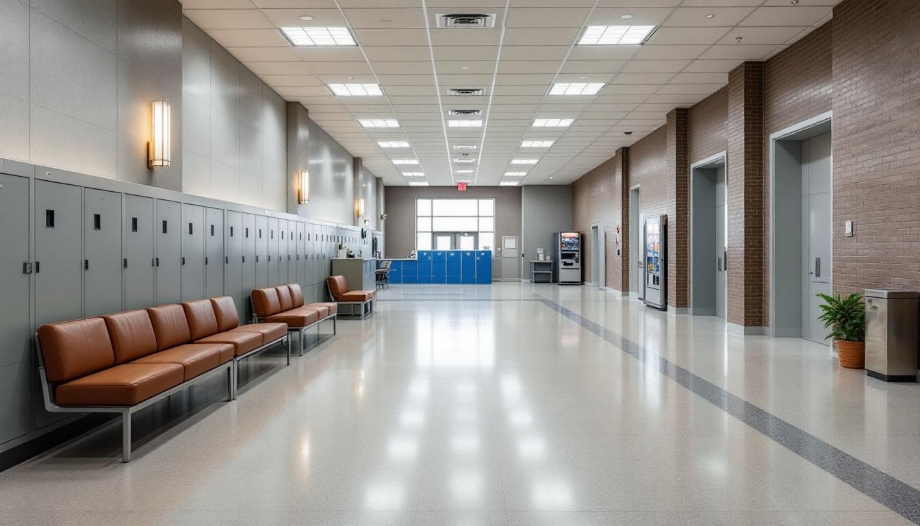 Visitation facilities and waiting area at FCI Coleman Medium