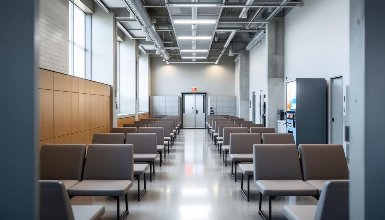 Visitation area at Bay Correctional Facility