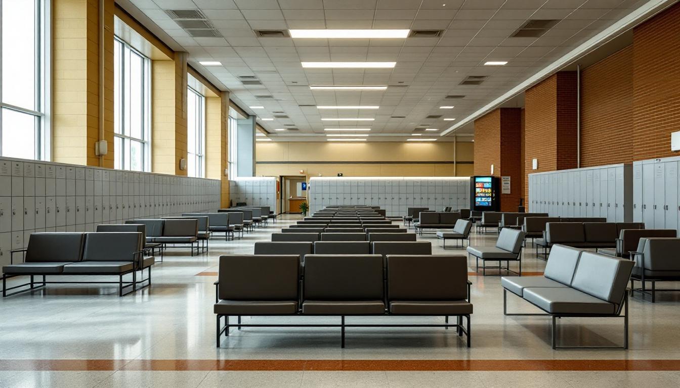 Visitation facilities and waiting area at St. Lucie County Jail