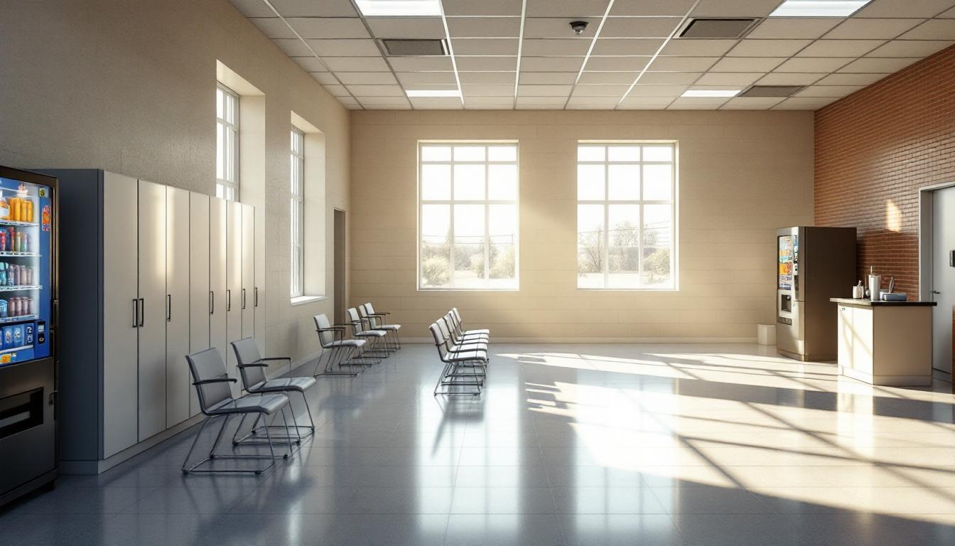 Visitation area at Metrowest Detention Center