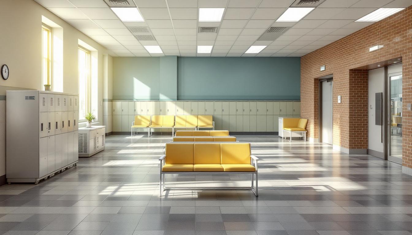 Visitation facilities and waiting area at Liberty Correctional Institution