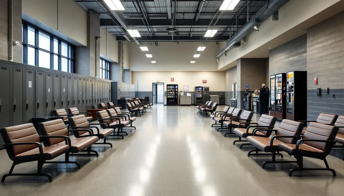 Visitation area at Pinellas County Jail