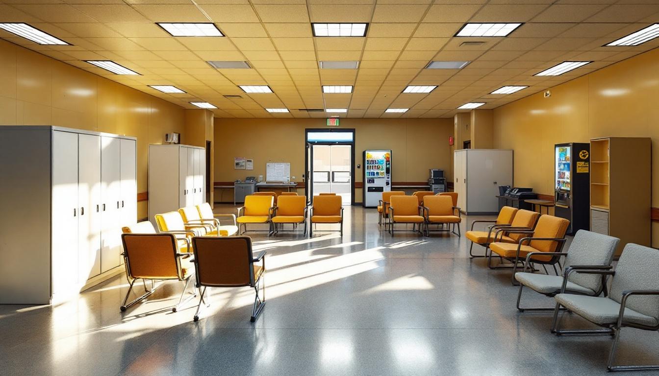 Visitation facilities and waiting area at Florida State Prison