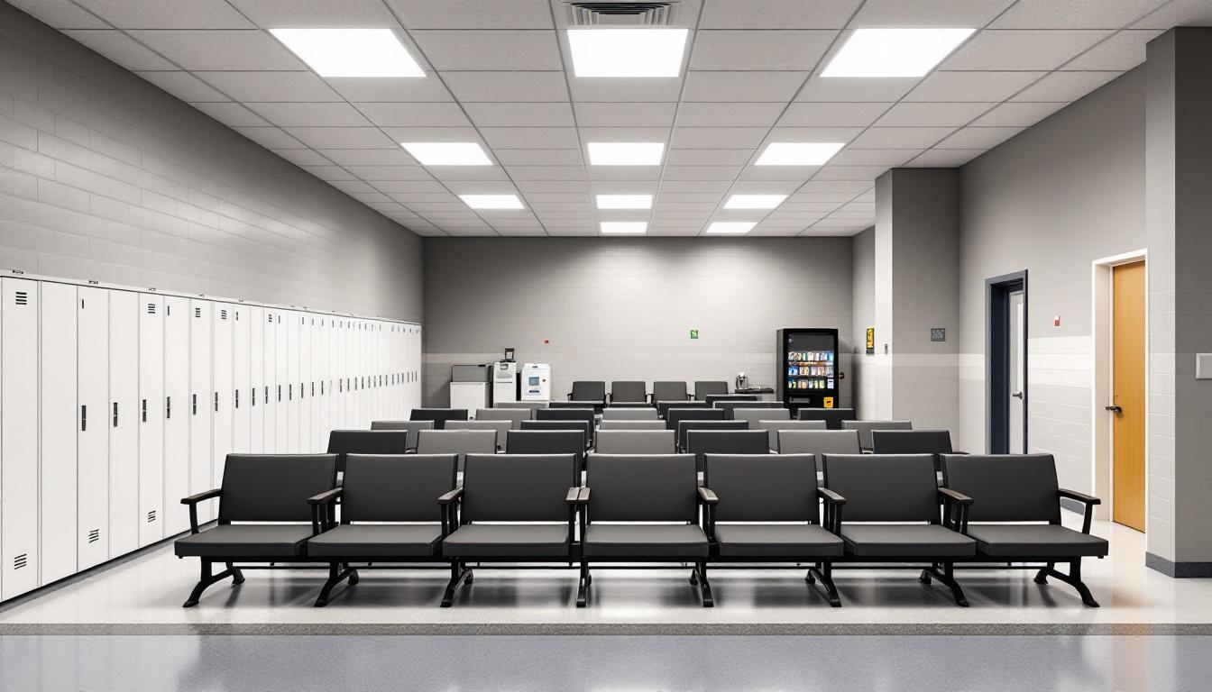 Visitation facilities and waiting area at Wakulla Correctional Institution