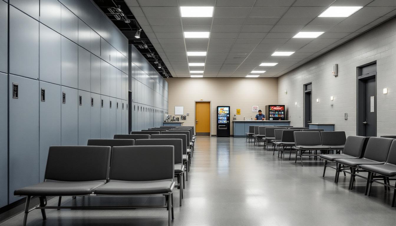 Visitation facilities and waiting area at Clay County Jail